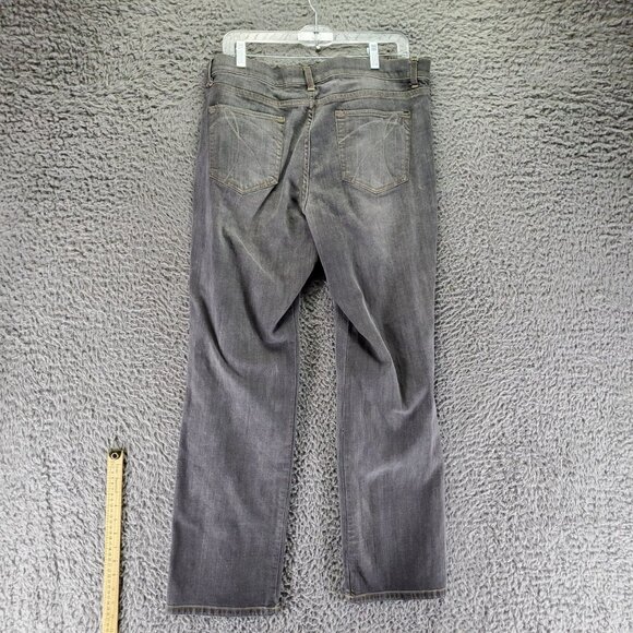 New York & Company Jeans Womens 16 Gray Mid-Rise Straight Leg Stretch Denim - Picture 8 of 9